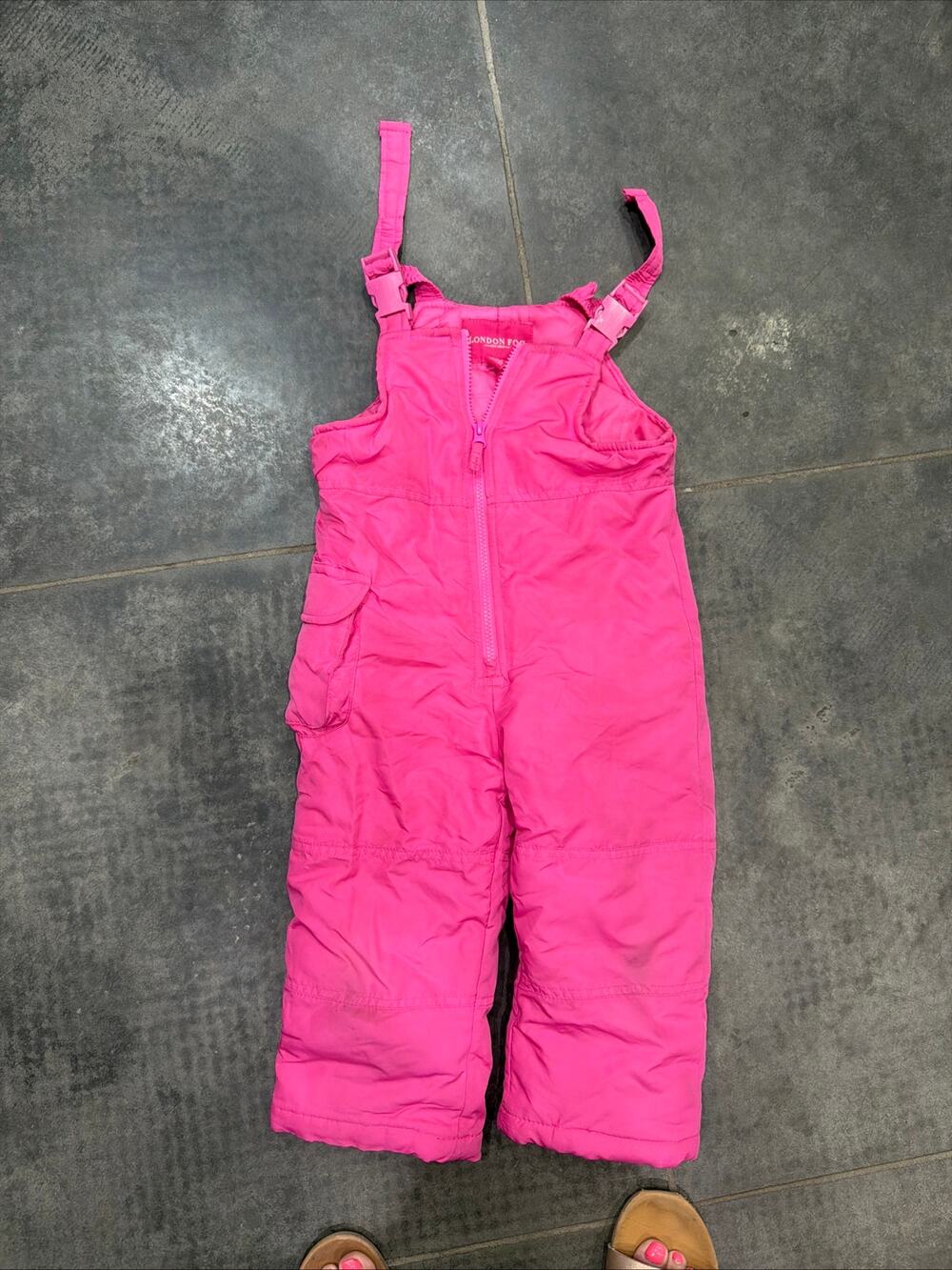 LONDON FOG Girls Pink Snowsuit, Bibs, Pants, Ski Outerwear, 4T